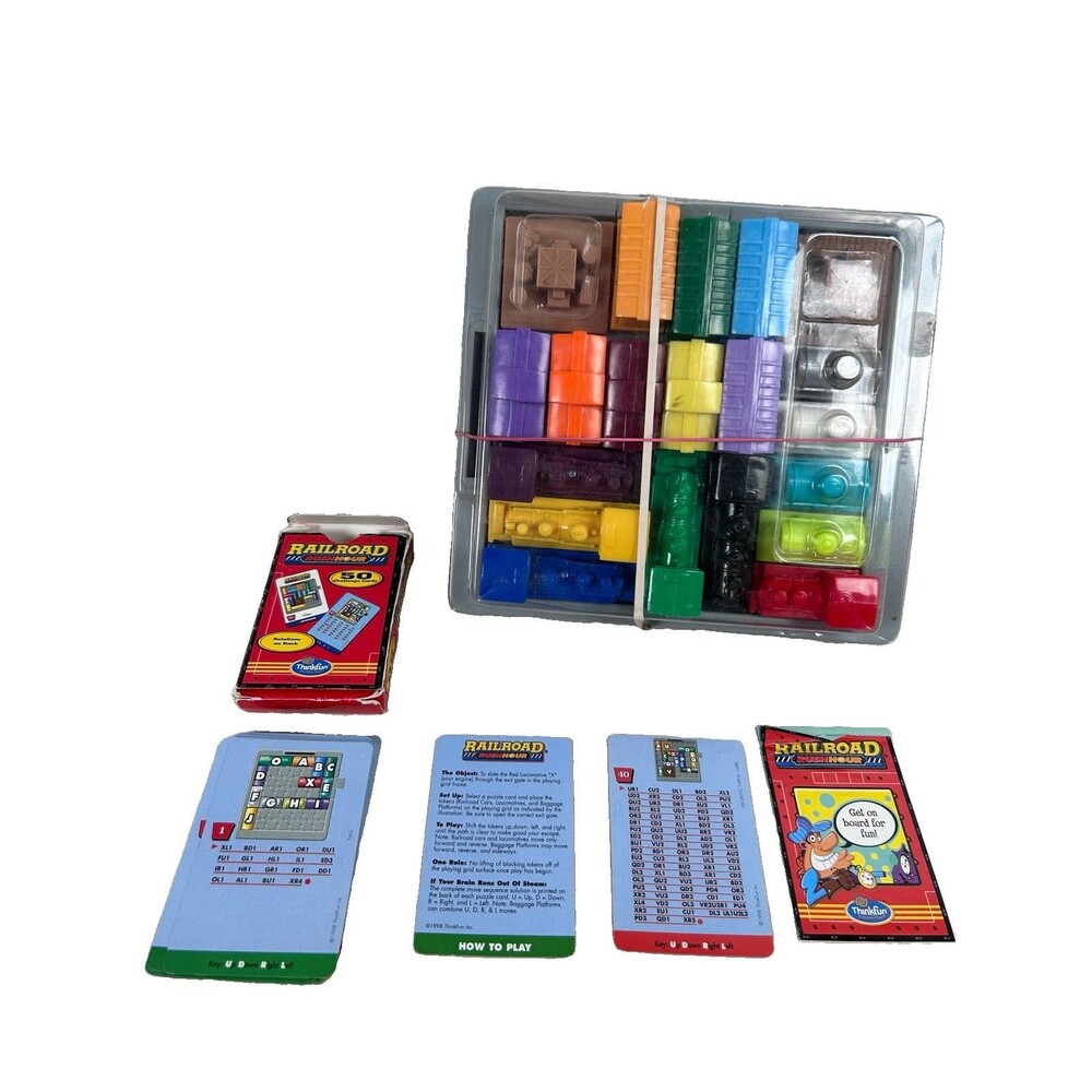 RAILROAD RUSH HOUR Train Escape Game complete Brain Teaser Puzzle Think Fun